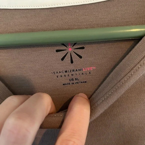 Isaac Mizrahi Essentials Pima Cotton Crew Neck Knit Top - Picture 4 of 5